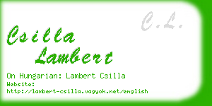 csilla lambert business card